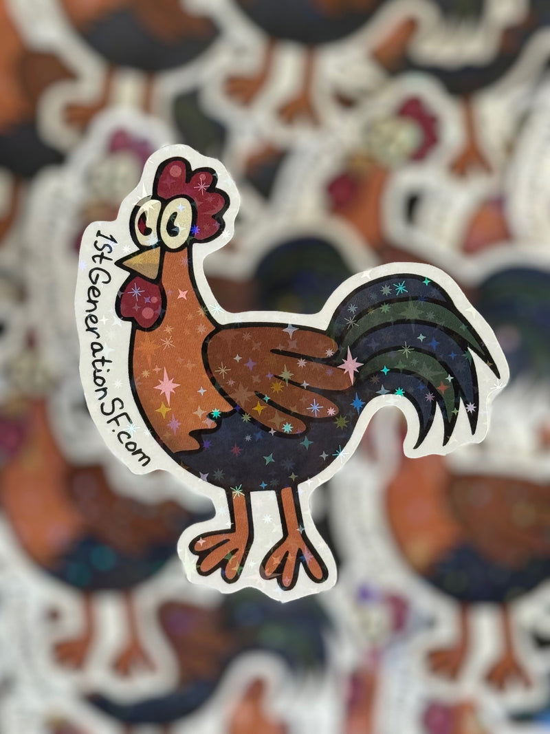 Year of the Rooster Vinyl Sticker