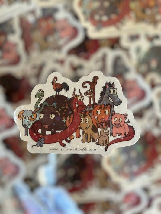 12 Chinese Zodiac Animals Sticker